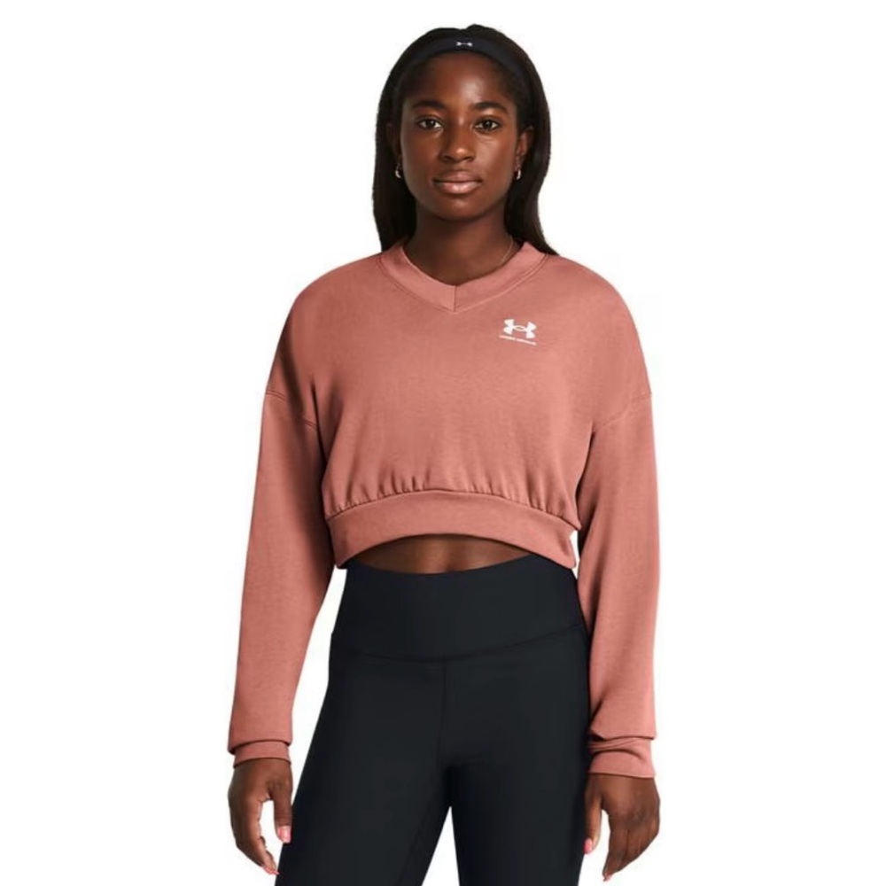 Under Armour Women's Pink Cropped Hoodie